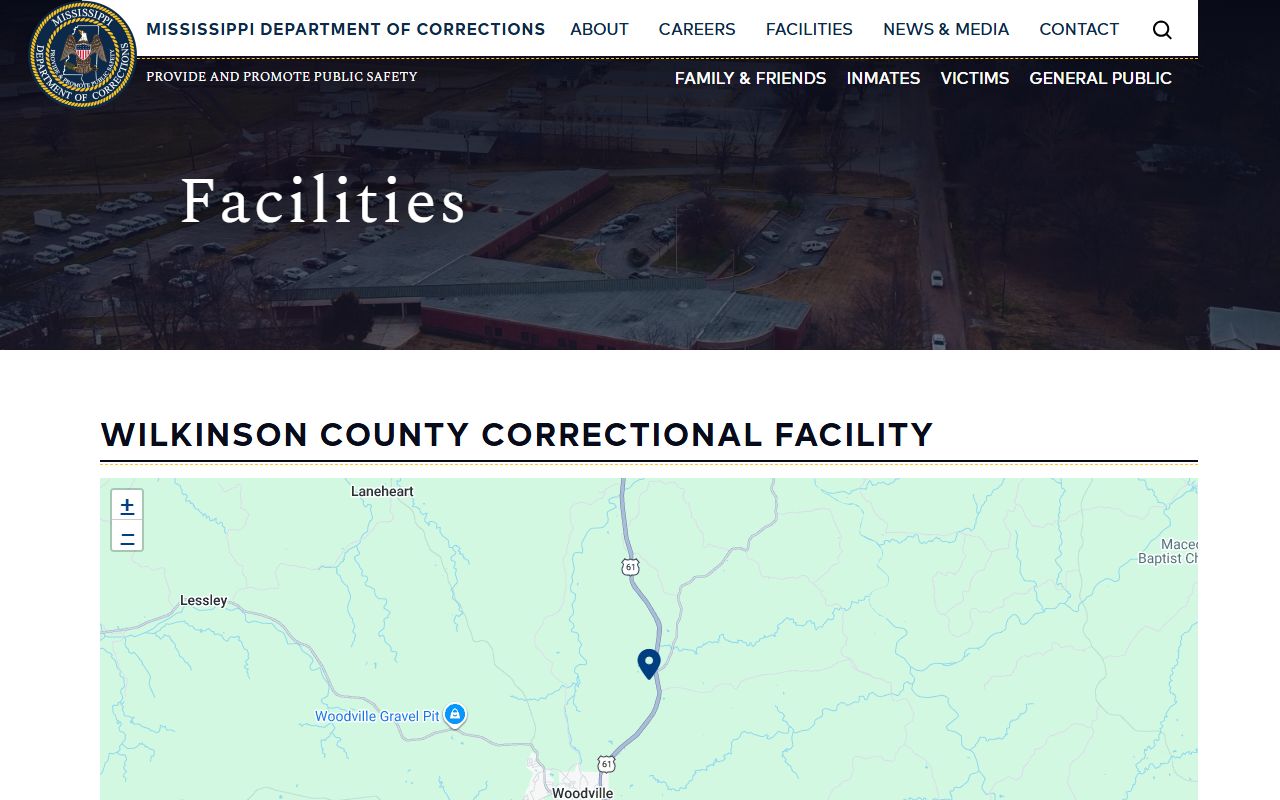 Wilkinson County Correctional Facility MDOC inmate facility page