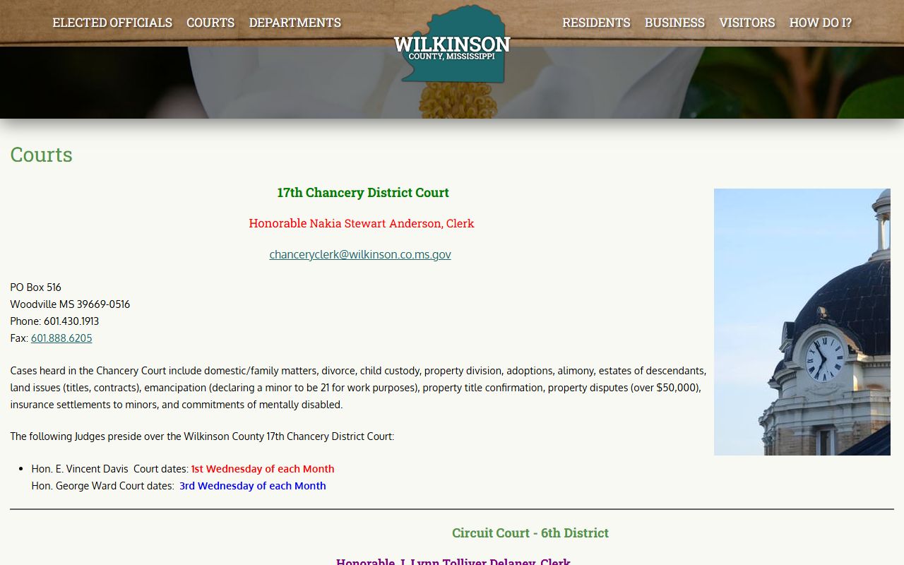 Wilkinson County court records after jail arrest courts page